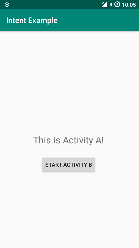 android intent example first activity screen